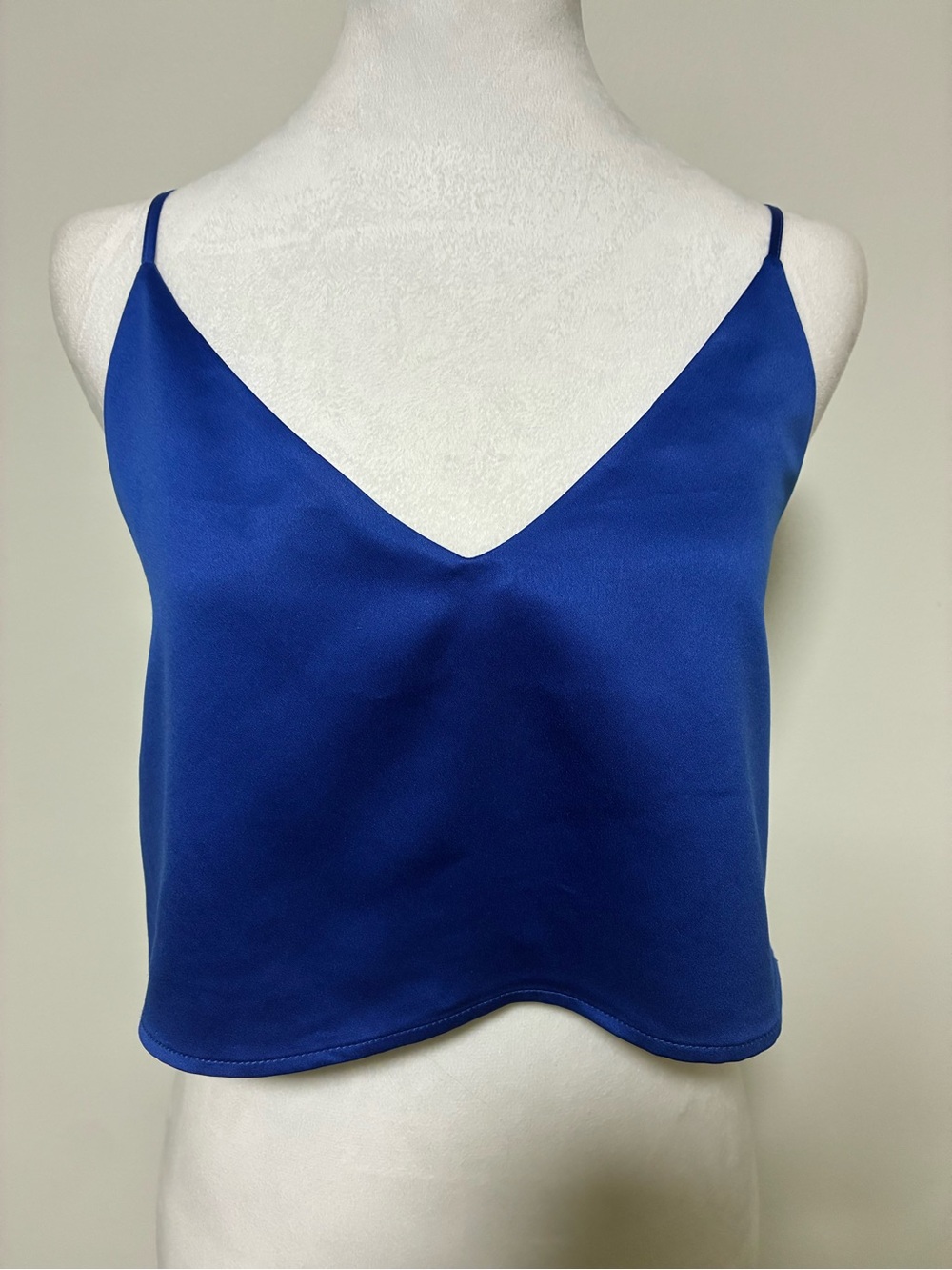 Dynamite Royal Blue V-Neck Satin Camisole